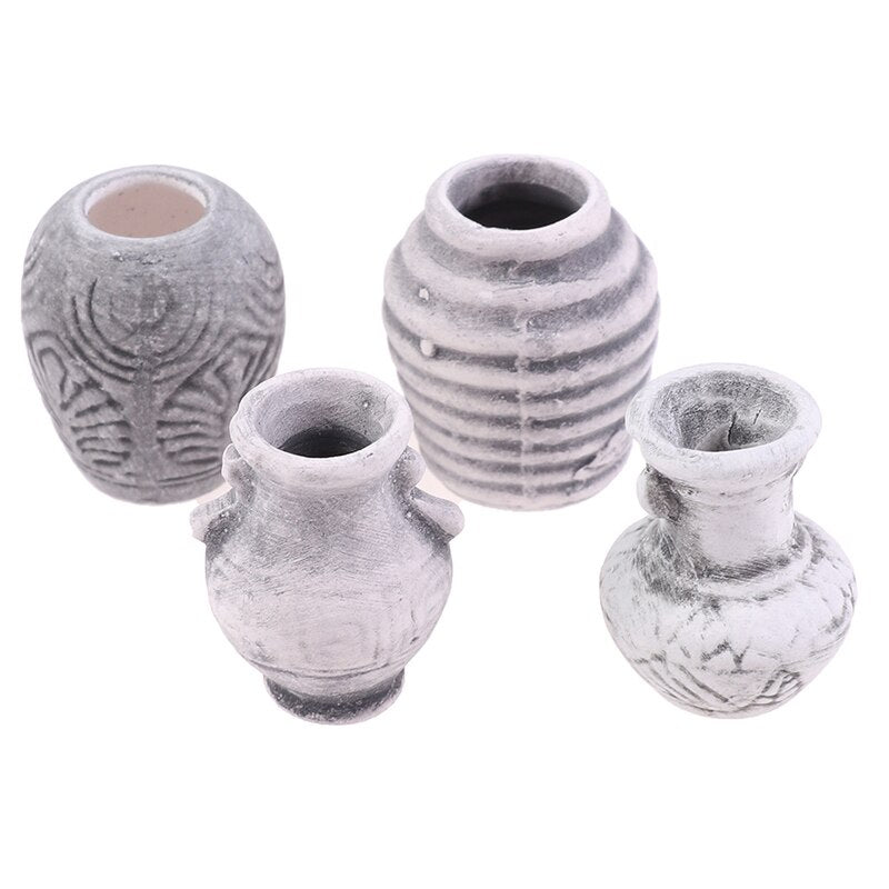 1/2/3/5/7/9pcs/Set Dollhouse Mini Ceramic Porcelain Vase Accessories Doll House Miniatures 1:12 Accessories Decorative Miniature