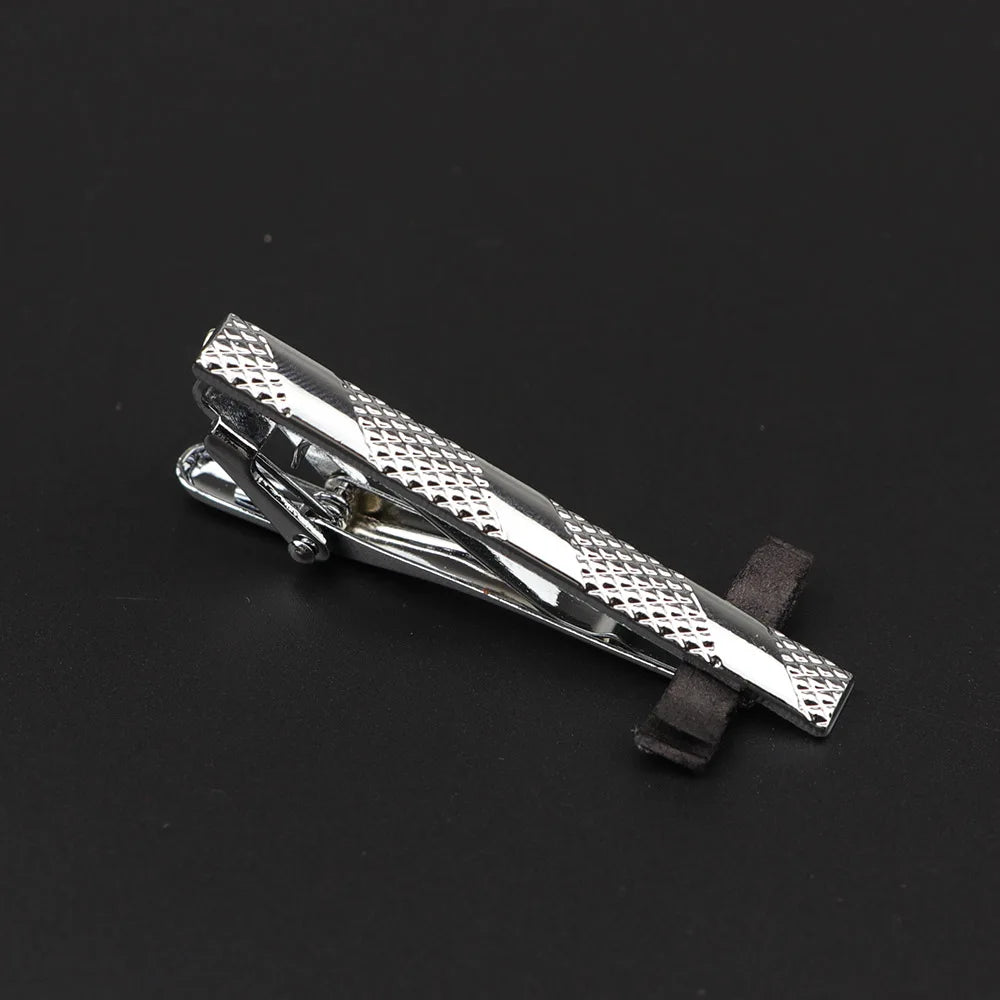 Men's Metal Tie Clip Bright Chrome Stainless Steel Jewelry Necktie Clips Pin Clasp Clamp Wedding Charm Creative