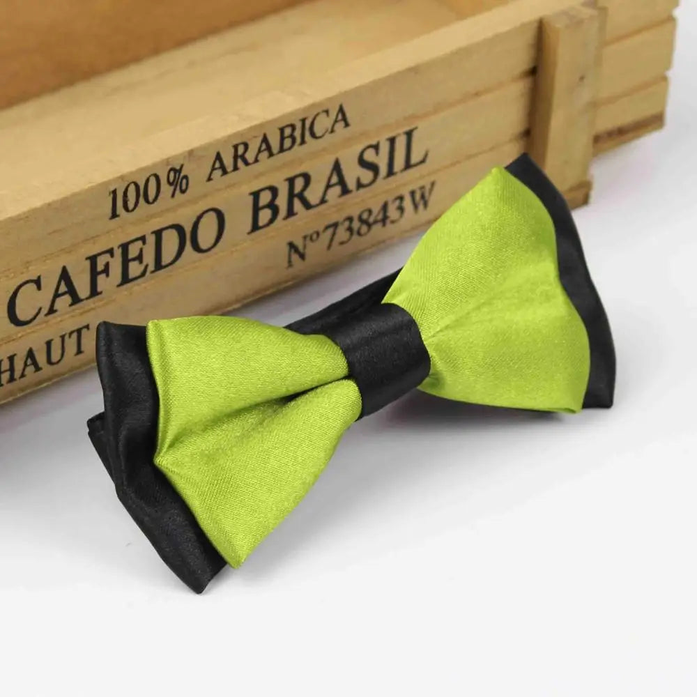 Classic Kid Suit Neckwear Baby Boy's Girls Fashion Solid Color Adjustable BowtiE Chlidren Two Tone Pet Dog Cat Bow Tie