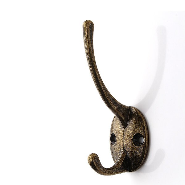 KAK 5pcs/Lot Zinc Alloy Bronze Clothes Hangers Wall Hooks Coat Bag Hat Hanging Hooks Bathroom Kitchen Anitque Racks With Screws