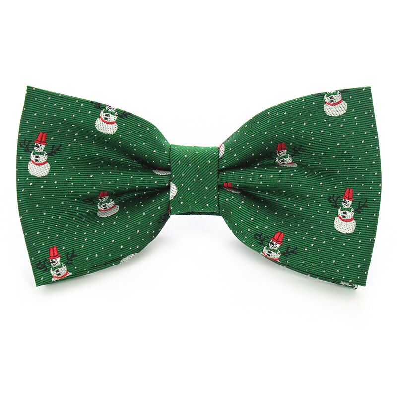 JEMYGINS Christmas Bow Ties for Mens Shirt Snowflake Christmas Tree Pattern Men Silk Bow Tie Christmas