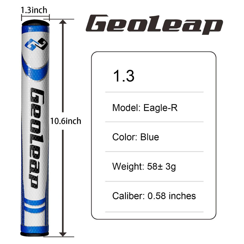 Geoleap Round Putter Golf Grips PU Material Soft Feeling 3.0, 5.0 Two Sizes and Four Colors to Choose