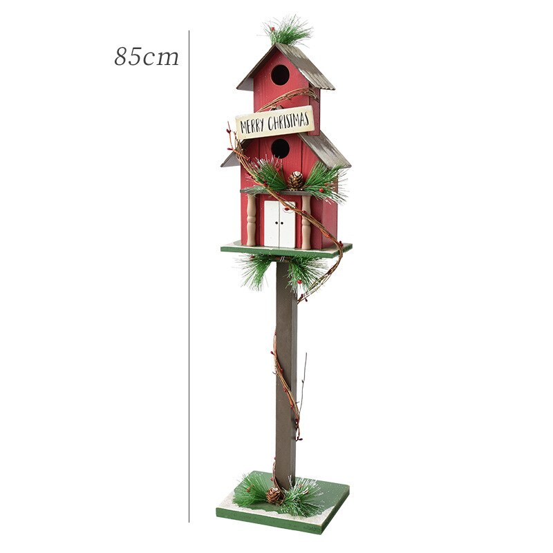 Christmas Decor Floor Letterbox Postbox Home Outdoor Wood Christmas Party Decora