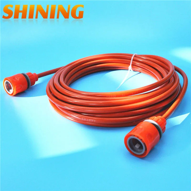 25 Feet 8m Orange PU Car Washing Garden Watering Hose Pipe With Quick Connector High Pressure Car Washer Pipeline Conduit 5*8mm