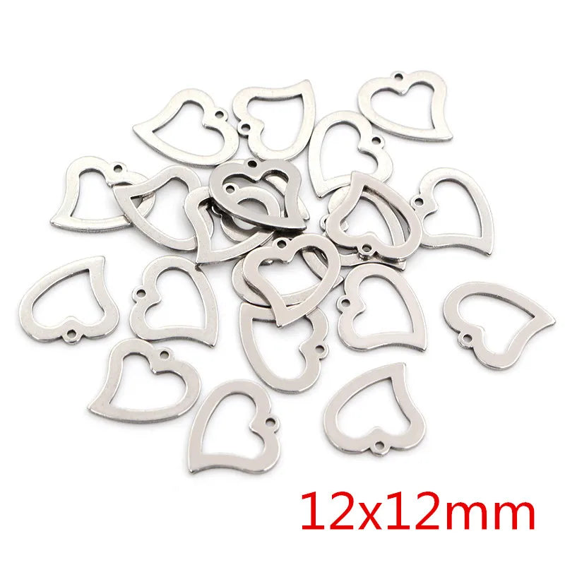 30pc/Lot 316 Stainless Steel Five-Pointed Star Cute Necklace Pendant Charms Small Cat Dolphin Fish Charms for DIY Jewelry Making