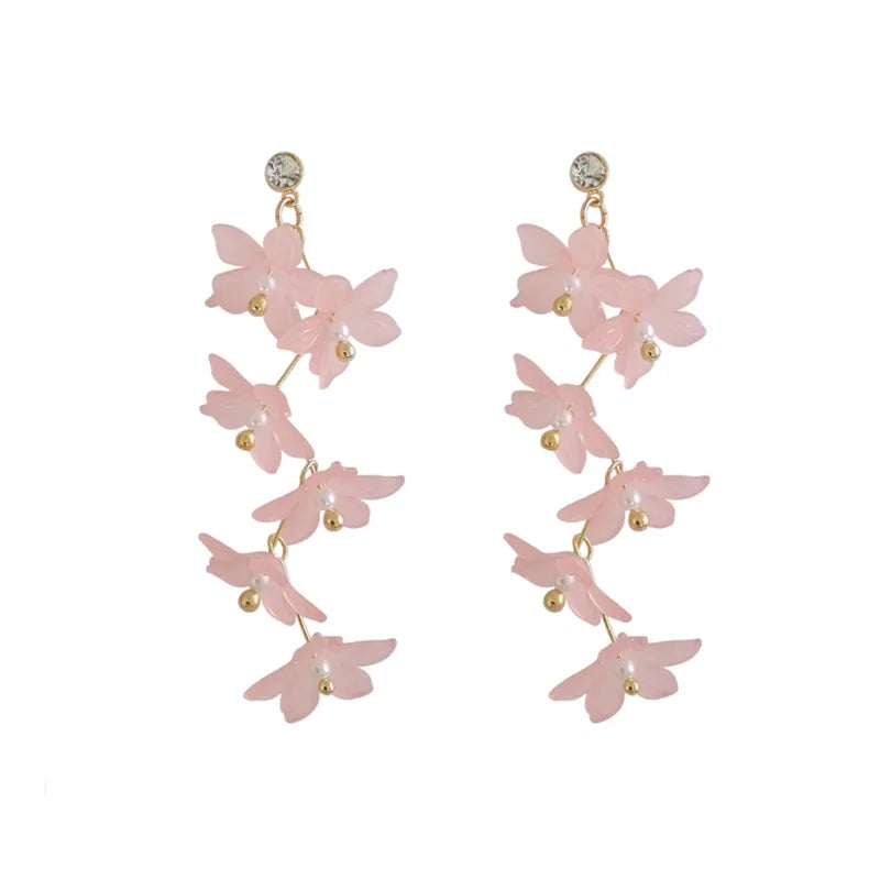 Trendy Earrings Flowers Stud Earrings for Women Vintage Creative Temperament Contracted Woman Stud Earrings Fine Jewelry