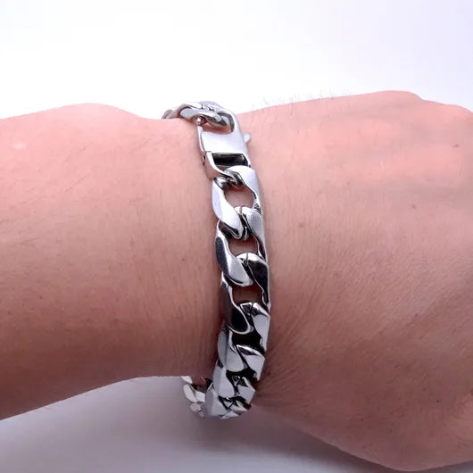12mm 18'' - 36'' Inches Customize Length Mens High Quality Stainless Steel Necklace Curb Cuban Link Chain Fashion Jewerly