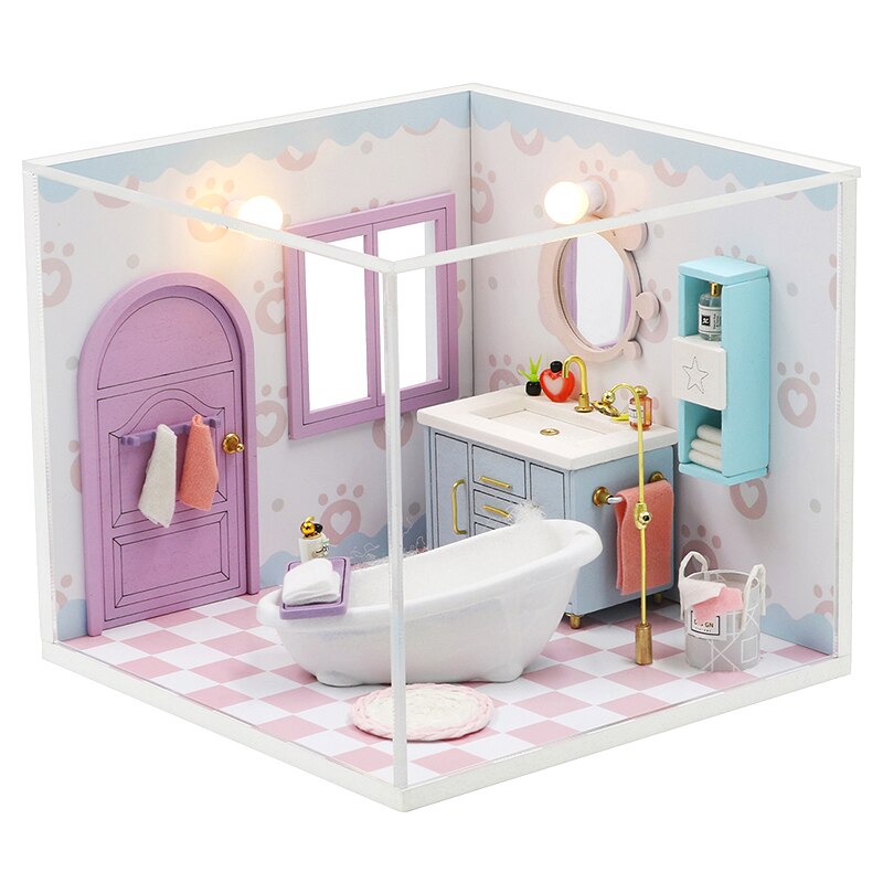CUTEBEE Doll House Miniature DIY Dollhouse With Furnitures Wooden House Casa Diorama Toys for Children Birthday