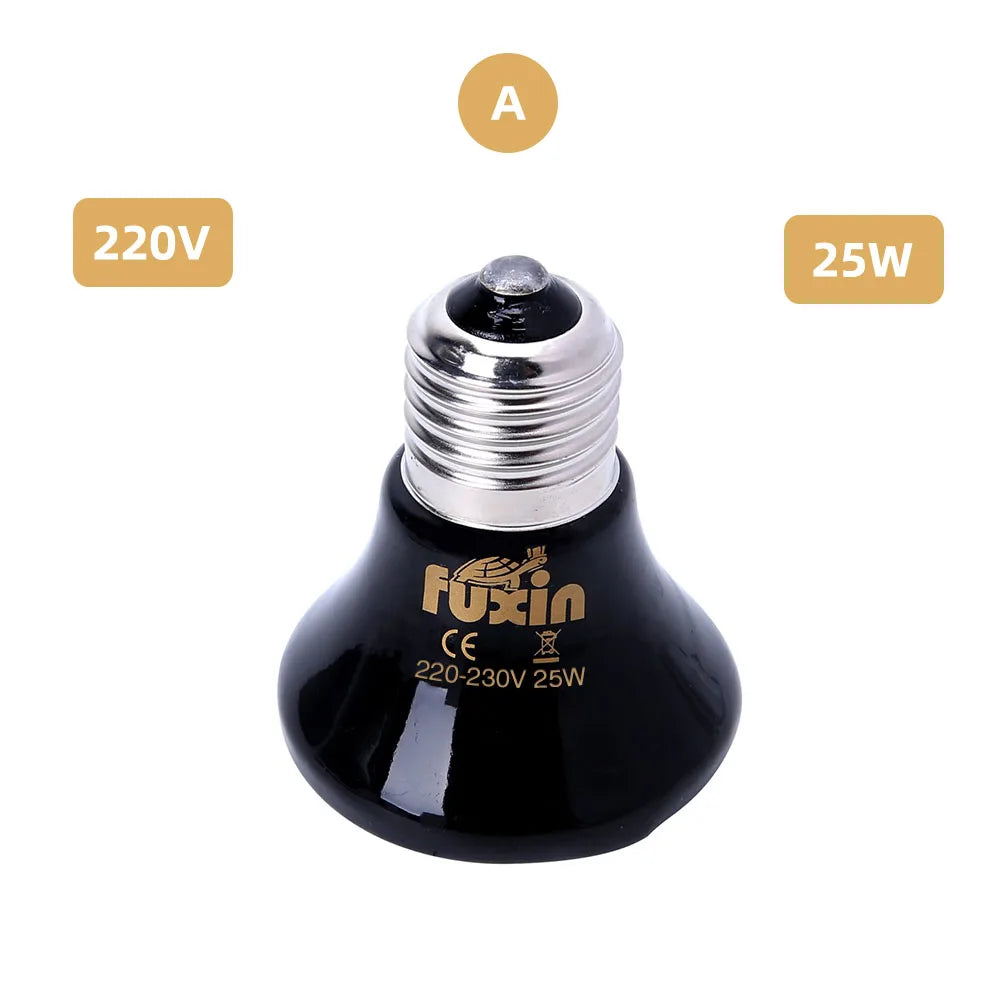 E27 Pet Heating Lamp Mini Infrared Ceramic Emitter Heat Bulb Pets Turtle Heating Light Box Warmer Light Bulbs 25/50/75/100w