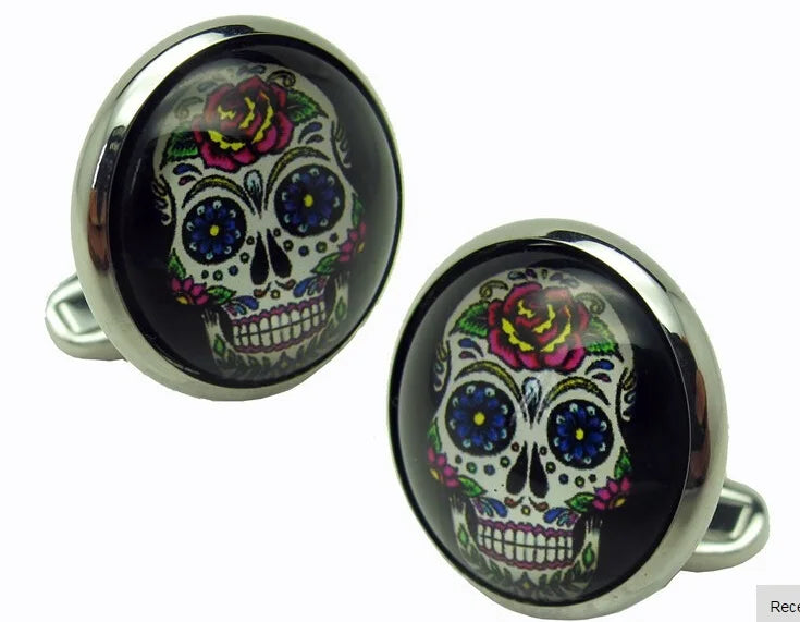 Skull Cufflinks 28 Vintage Skeleton Designs Men's Designer Cuff Links