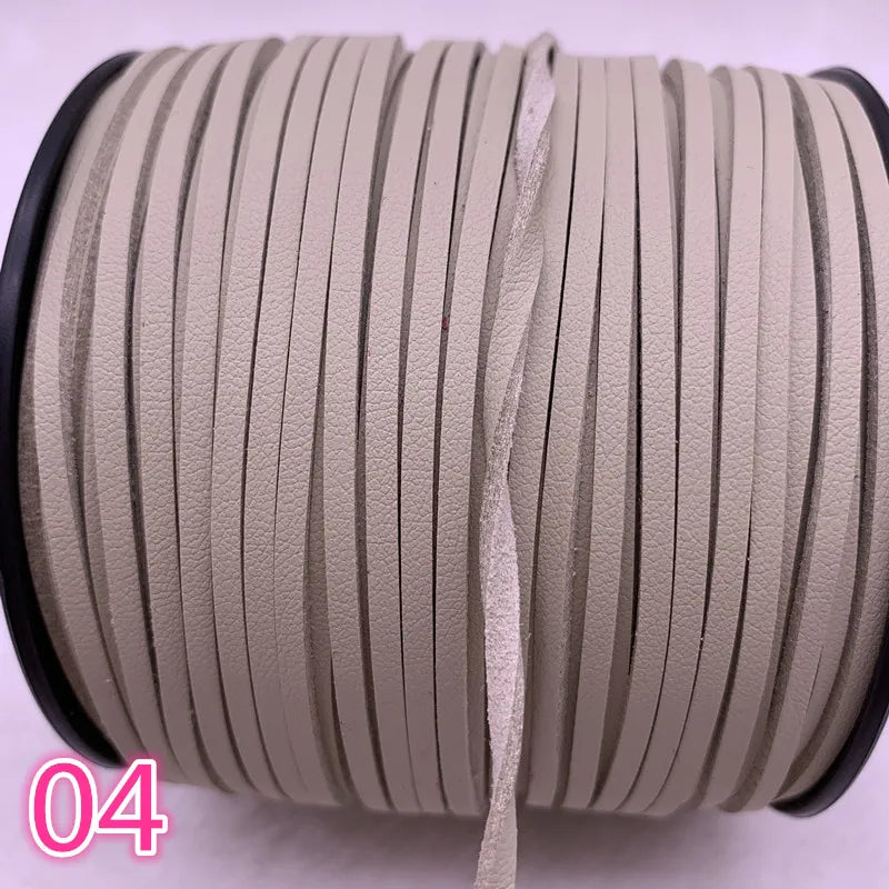 NEW 5yards/Lot 3mm Double Sided Suede Braided Cord Korean Velvet Leather Handmade Beading Bracelet Jewelry String