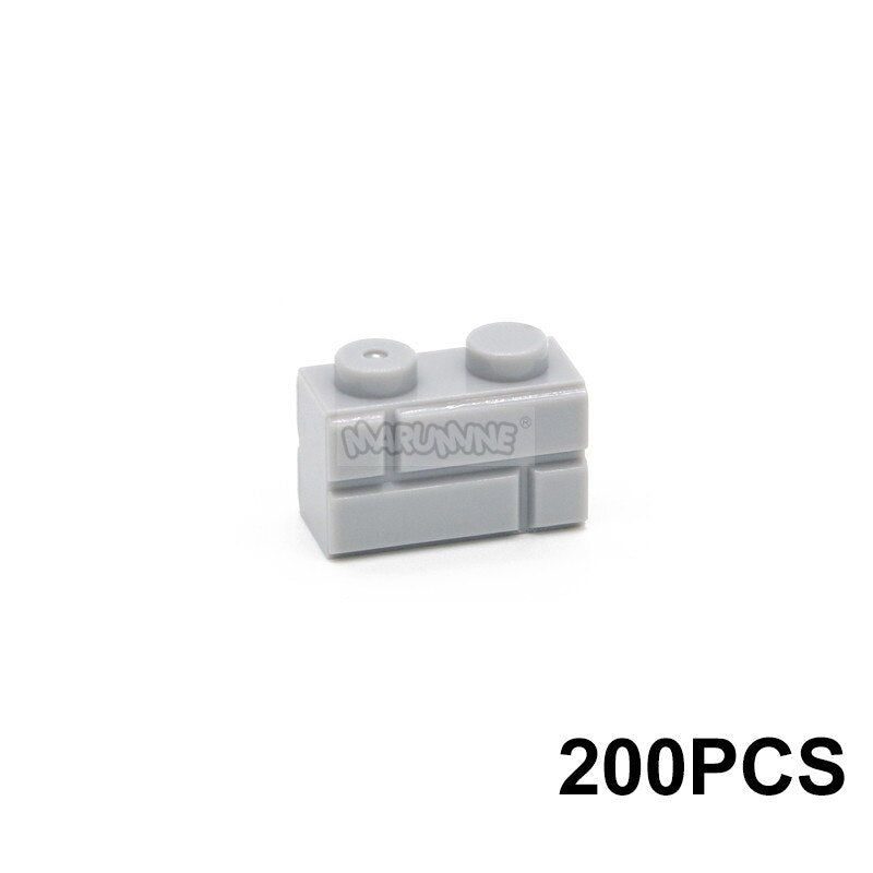 MARUMINE 150PCS 1x3 Wall Bricks Cube Idea Part House Build Block Parts 3622 Compatible Accessories DIY Assembly MOC Street View