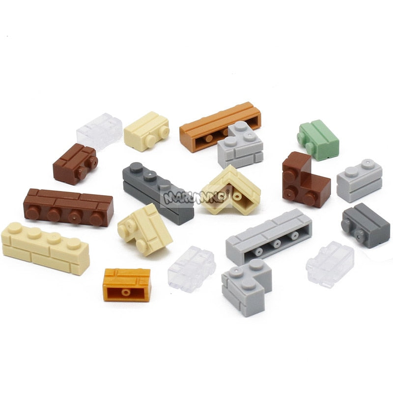 MARUMINE 150PCS 1x3 Wall Bricks Cube Idea Part House Build Block Parts 3622 Compatible Accessories DIY Assembly MOC Street View