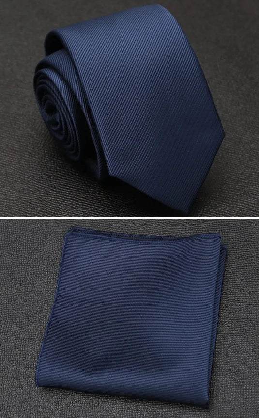 XGVOKH Men Tie Cravat Set Fashion Wedding Ties for Men Hanky Necktie Dot Striped Gravata Jacquard Tie Social Party Accessories