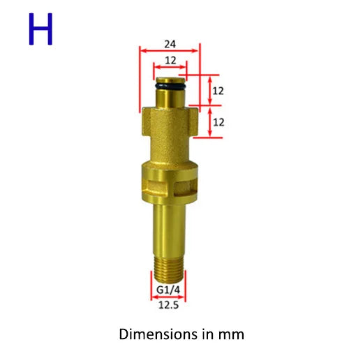 Pressure Washer Gun Lance Bayonet Adapter Snow Foam Lance Adapter High Pressure Car Washer Foam Gun Nozzle Connector for Karcher