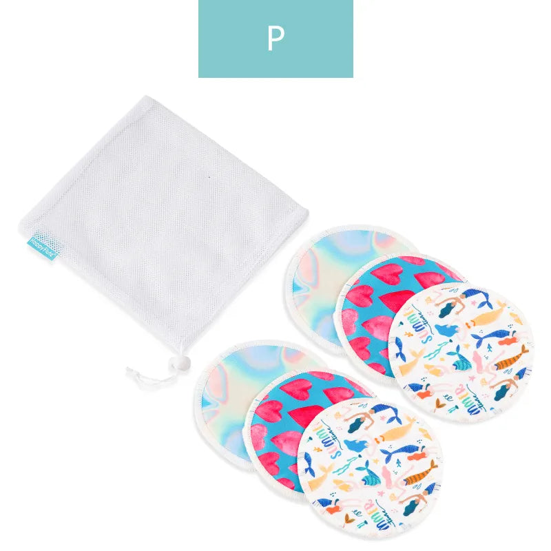 HappyFlute Super Absorbency Bamboo Nursing Pads Mum Use With Laundry Bag Waterproof Washable Feeding Pad Reusable Breast Pads