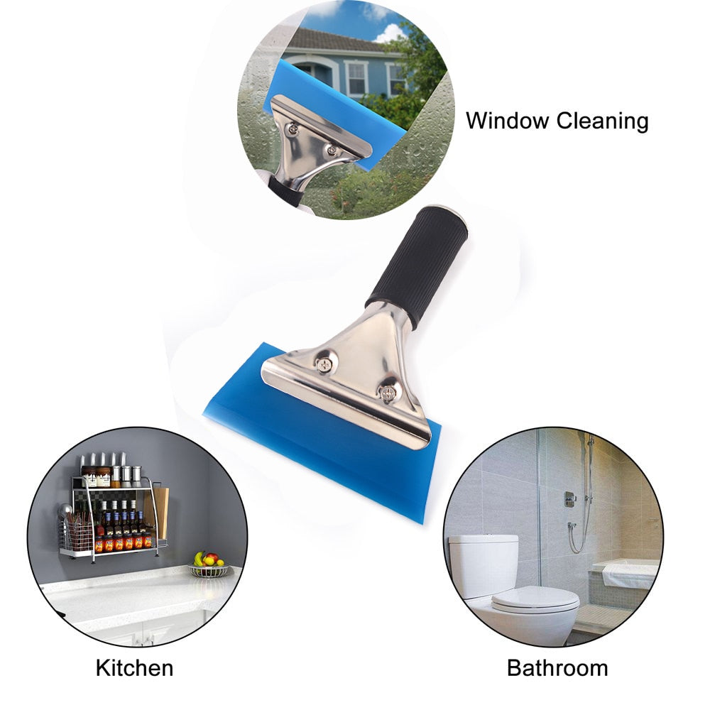 EHDIS Car Tools Window Squeegee Water Wiper Handled Rubber Ice Scraper Blade Car Auto Snow Shovel Glass Car Cleaner Tinting Tool