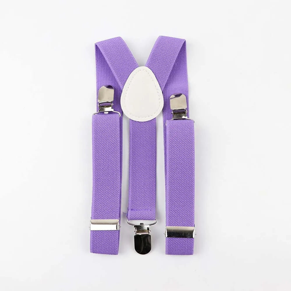 Solid Color Children Belt Baby Boys Suspenders Polyester Y-Back Braces Adjustable Elastic Kids
