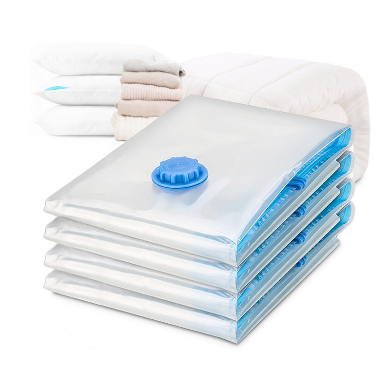Vacuum Bag for Clothes Storage Bag Home Organizer Transparent Border Foldable Compressed Large Seal Space Saving Seal Package