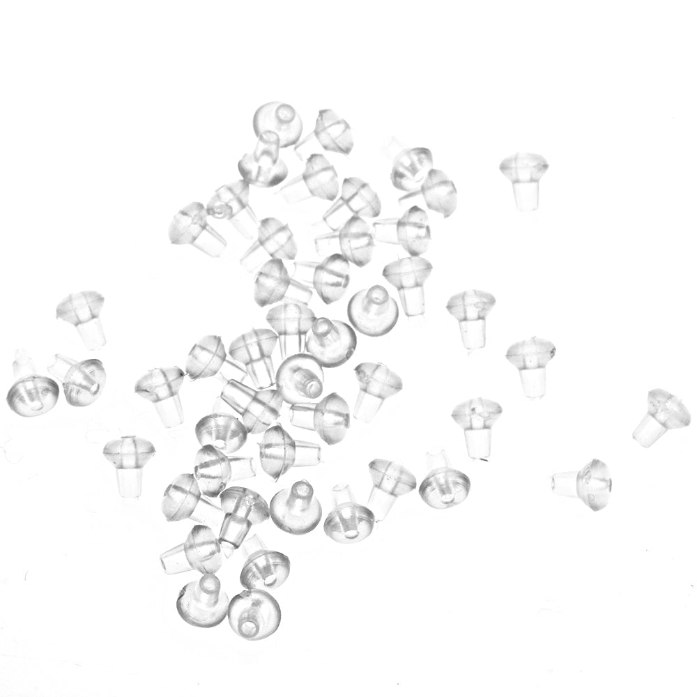 Rompin 50pcs/Lot Carp Fishing Bait Stop Beads Holder Boilie Rubber Hook Earring Backs Stoppers Earring Nuts Clutches Accessories