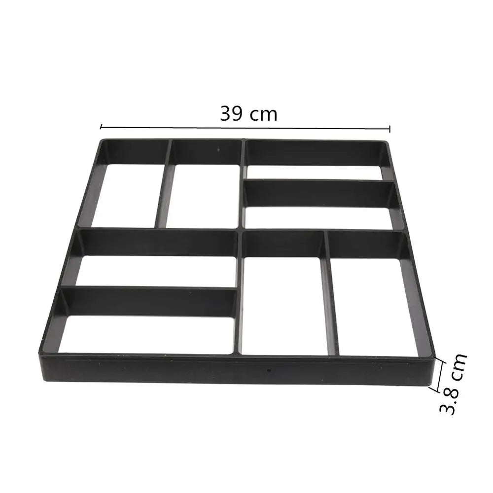 Plastic Path Maker Mold Reusable Concrete Cement Stone Brick Design DIY Manually Paving Paver Walk Mould Garden Building Tool