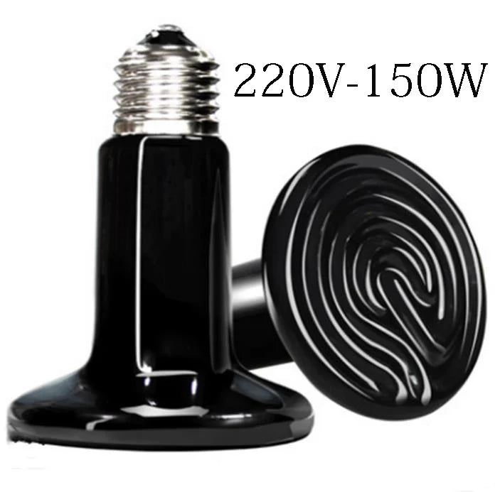 Pet Reptile Heating Lamp 25/50/75/100/150/200w Turtle Ceramic Infrared Lamp Reptile Bulb Temperature Control Equipment 110v/220v