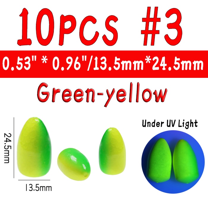 JIGEECARP 10pcs Catfish Fishing Rig Float Buoyancy Inline Bobber Float Saltwater Fishing Floats Accessories Snappers Rigs