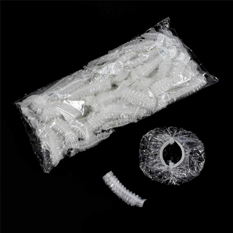 100pcs/Lot Disposable Ear Cover Pretty Pro Hair Salon Clear Earmuffs Shower Waterproof Hair Coloring Ear Protector Cover Caps