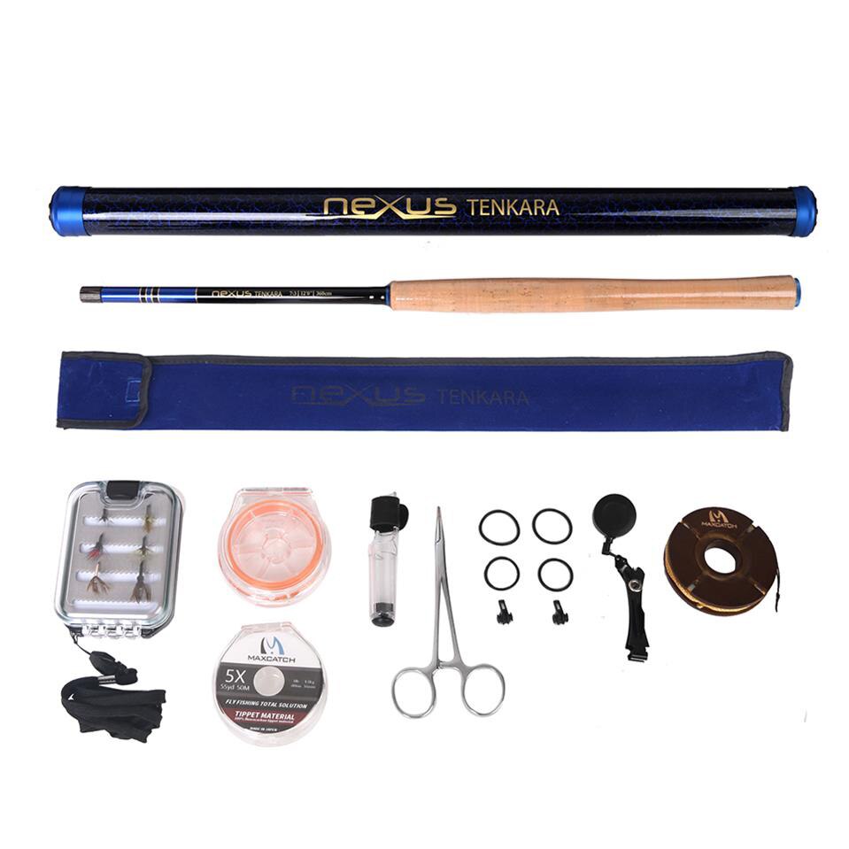 Maximumcatch Nexus 12/13ft Tenkara Telescoping Fly Fishing Rod 7:3 Action Double Zoom Tenkara Rod With Sock and Carbon Tube