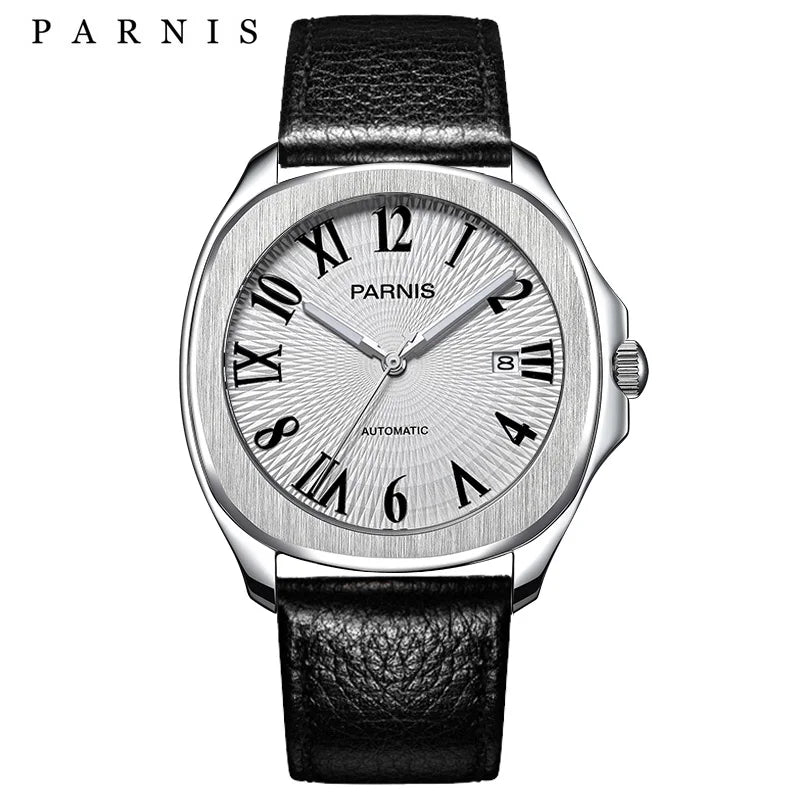 Fashion Parnis 40mm Automatic Watch Minimalist Men Miyota Sapphire Crystal Mechanical Sports Watches Relogio Masculino Man