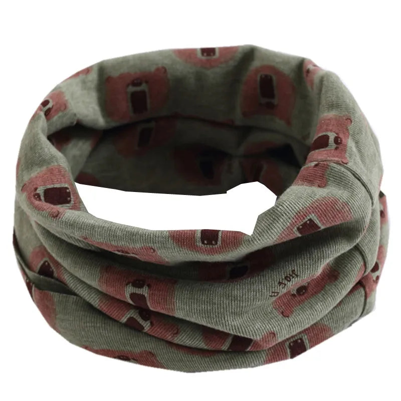 New Autumn Winter Girls Cotton Scarf Kids Scarf Bibs LIC Boys Girls Scarves Lovely Kids Collar Children Bufandas O Ring Scarf