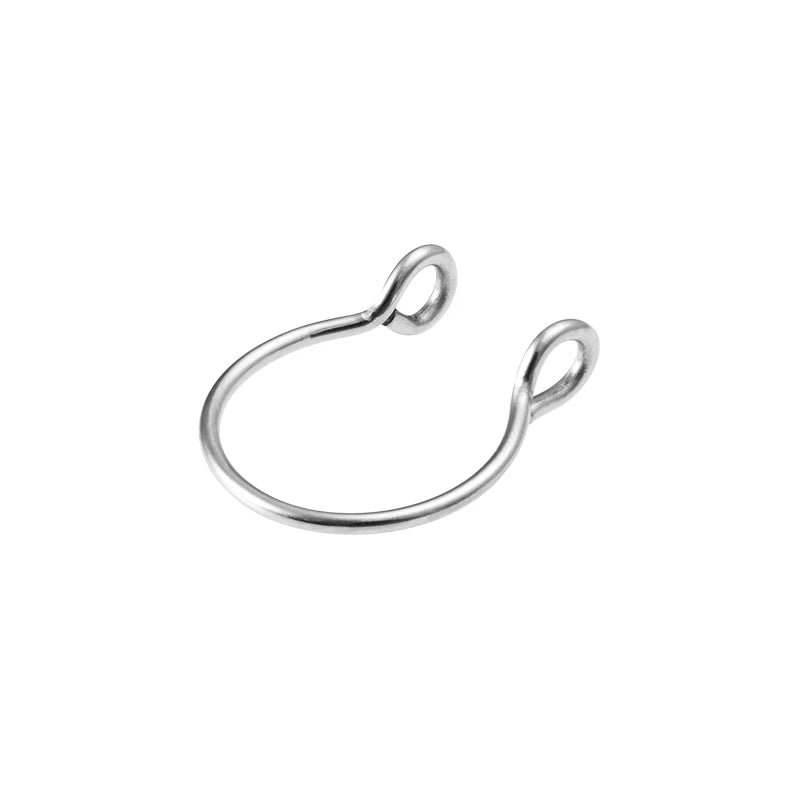 1-5pcs Steel 20G Dainty Faux Nose Rings Fake Septum Rings Hoop Nostril Piercing Fake Clip on Nose Rings Oreja Piercings Jewelry