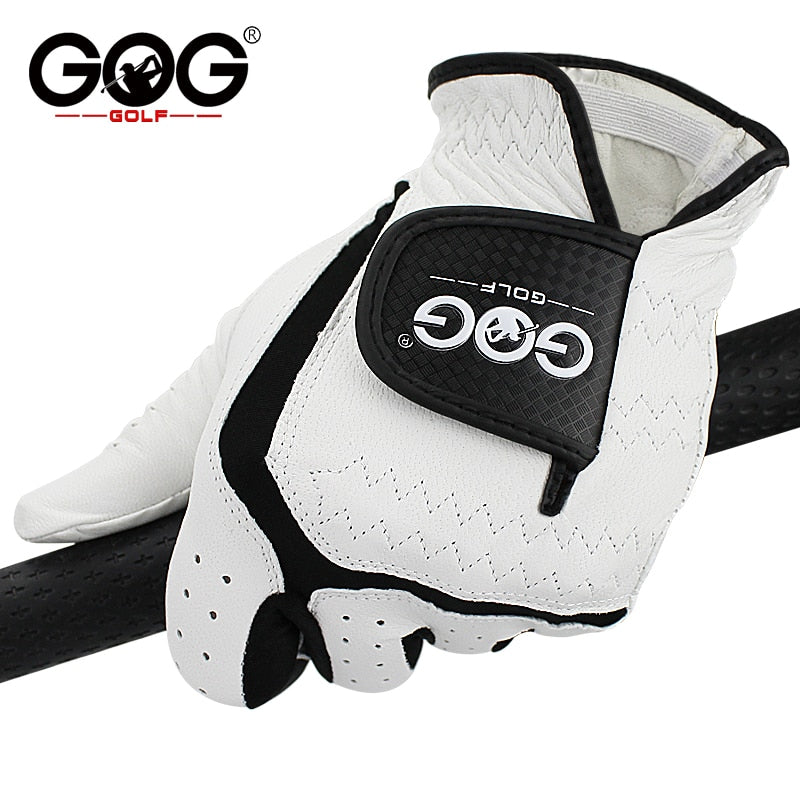 10pcs GOG Golf Gloves Professional Men's Leather Sheepskin Left Golf