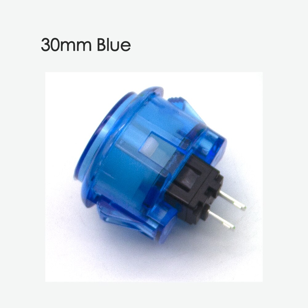 10 Pcs Transparent No LED Arcade 30mm Push Button Copy SANWA Replace OBSF-30 OBSN-30 for DIY Raspberry Pi MAME PC Pandora Game