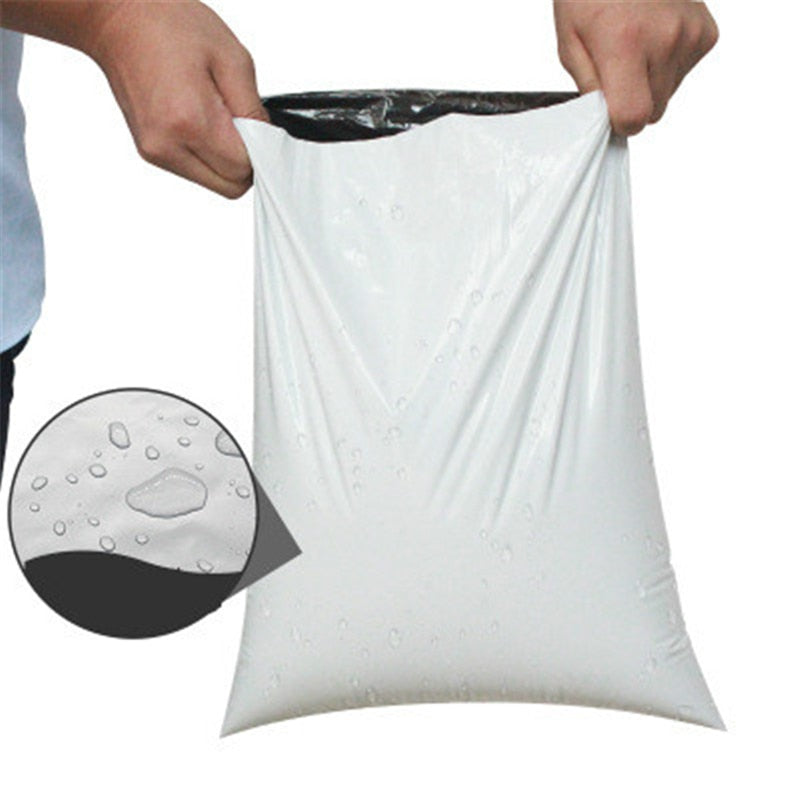 100Pcs/Lot Samll Size Courier Bags White Self-Seal Adhesive Storage Bags Plastic Poly Envelope Mailer Postal Mailing Bags