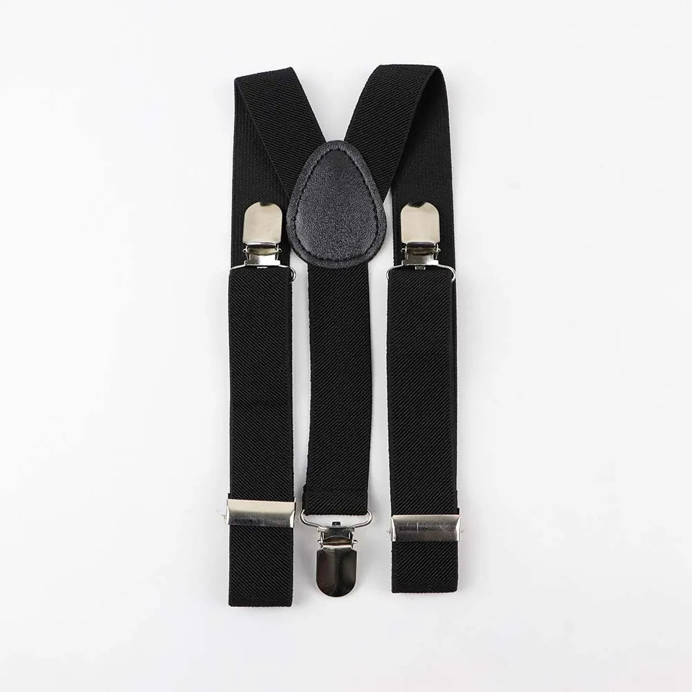 Solid Color Children Belt Baby Boys Suspenders Polyester Y-Back Braces Adjustable Elastic Kids