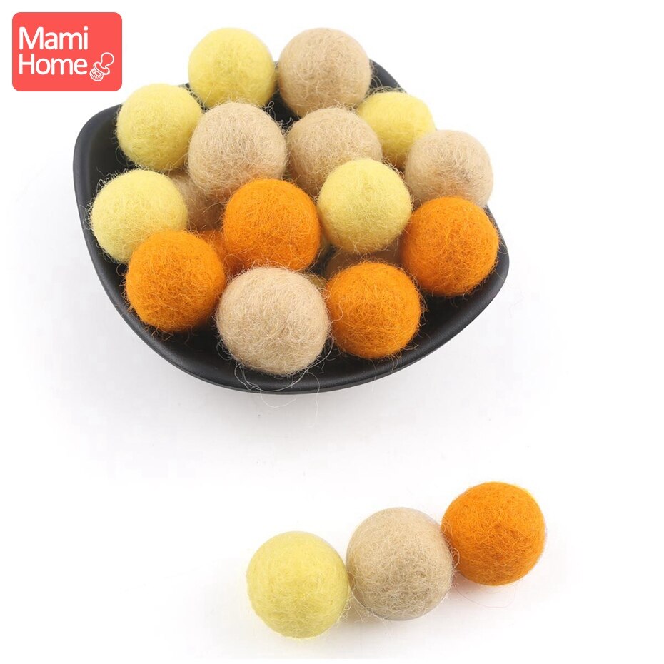 25pc Wool Balls Coloiful Beads Christmas DIY Crafts Baby Nursing Accseeories Decor Room Felt Wool Soft Making Baby Bed
