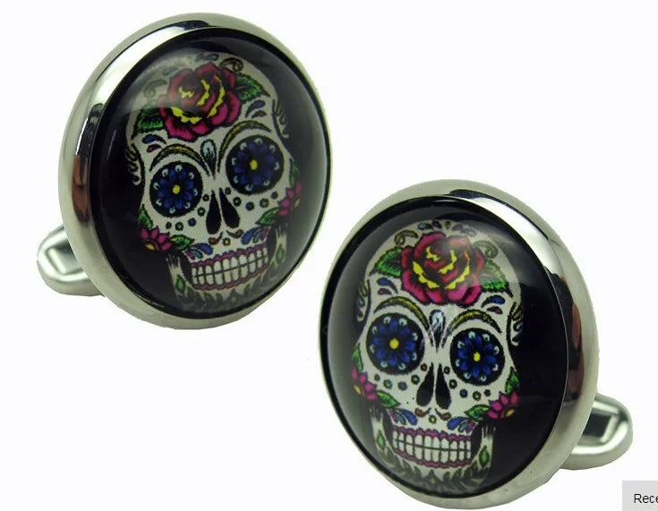 Skull Cufflinks 28 Vintage Skeleton Designs Men's Designer Cuff Links