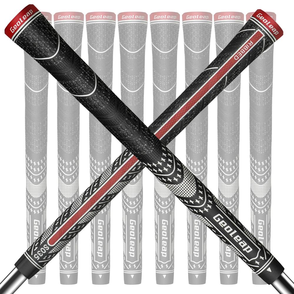 Geoleap Golf Grips 10pcs/Lot, Back Rib,Multi Compound Hybrid Golf Club Grips, Standard, 7 Color. Fress Shipping