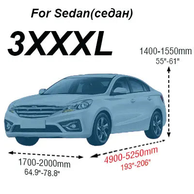 Buildreamen2 Universal Car Cover Sunshade Rain Snow Dust Frost Resistant Car-Cover UV-Anti Sun Dustproof