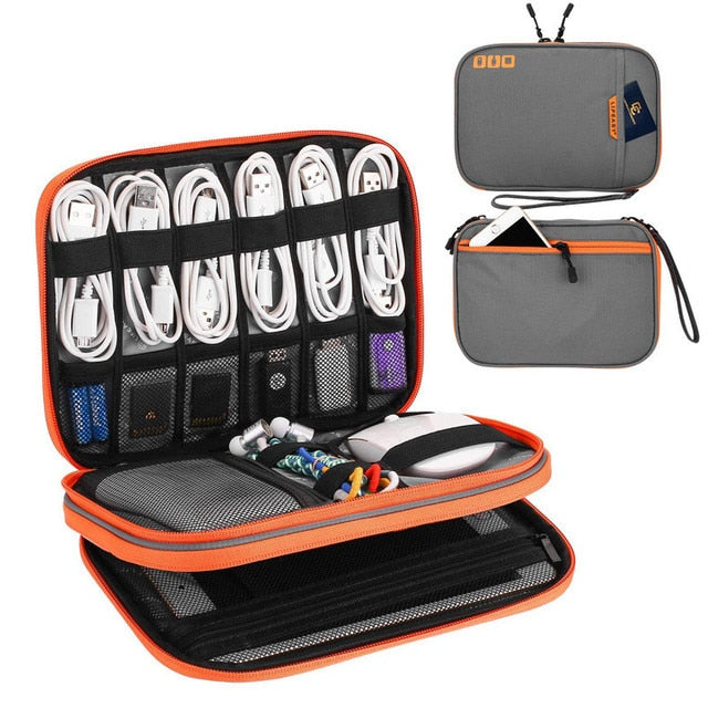 TUUTH Travel Digital Cable Storage Bag Mobile Power Organizer Bag Electronics Accessories Bag Case for Earphones