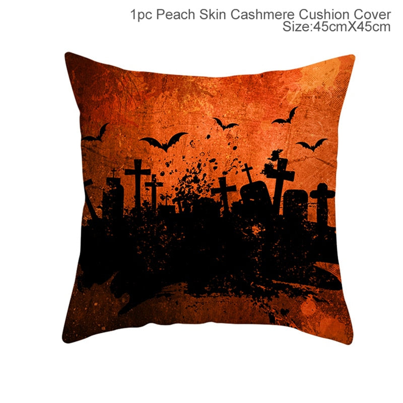 Halloween Decoration for Home Cartoon Pumpkin Bat Ghost Pillowcase Horror Halloween Party Supplies Accessories Haloween Ornament