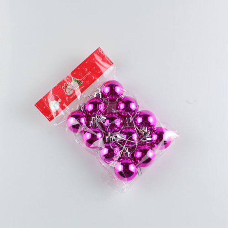 3CM Classic Fashion Plastic Christmas Ball Pendant Drop Ornaments High Quality Electroplated Bright Christmas Tree Decoration