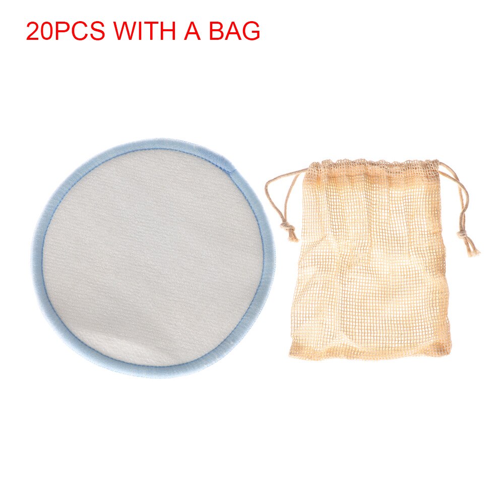 5/10/16/20pcs Bamboo Cotton Reusable Makeup Remover Pads Three Layers Washable Facial Cleansing Wipe Pads Makeup Beauty Tools