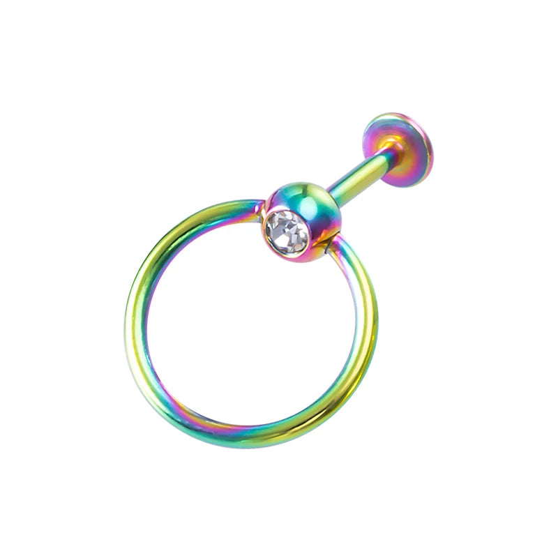 1PC Alien Labret Lip Ring Stainless Steel Internally Threaded Ear Cartilage Tragus Helix Stud Ear Piercing Women Body Jewelry