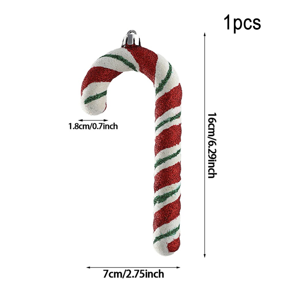 Multi Size Red and White Christmas Candy Canes Christmas Balls Christmas Tree Pendant Family Christmas Decoration New Year