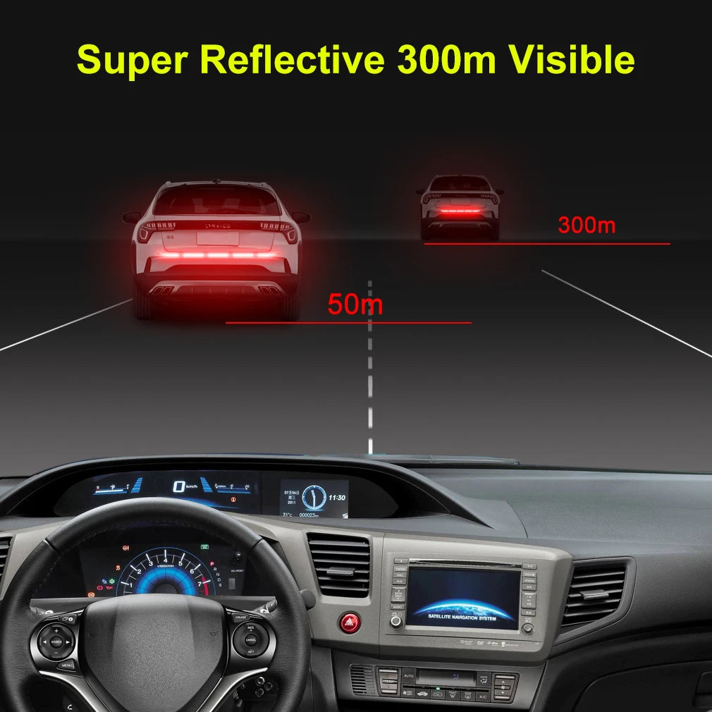 Universal 86.5*3.4cm Car Reflective Sticker Tape Car Accessories Reflective Strip Car Body Trunk Exterior Auto Accessories