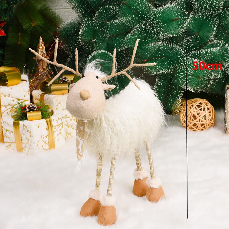 Santa Claus Snowman Alpaca Elk Christmas Decorations for Home New Year Christmas Doll Home Figures Ornaments Merry Christmas