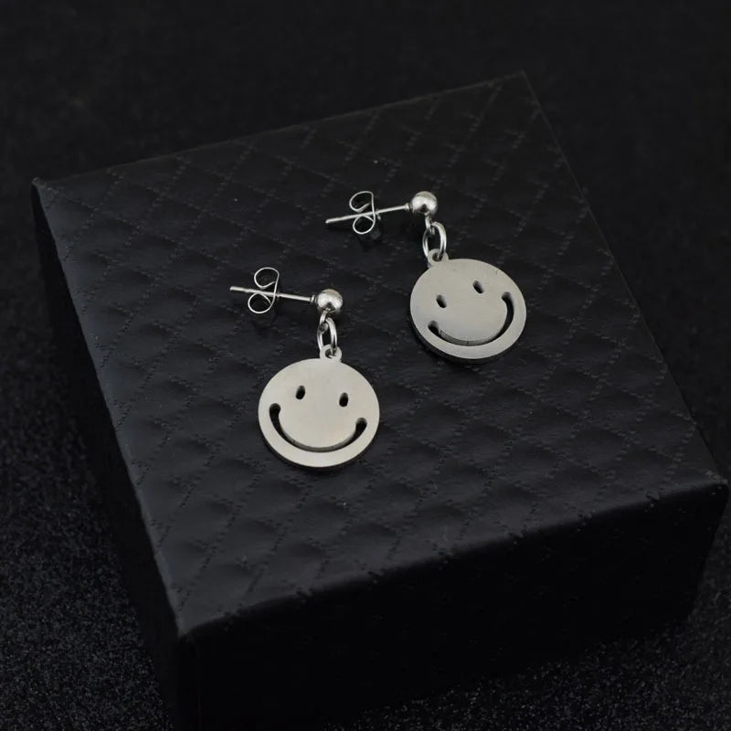 Men Punk Earrings Feather Tassel Long Chain Pendant Stainless Steel Stud Earring Trend Rock Hipster Ear Clip