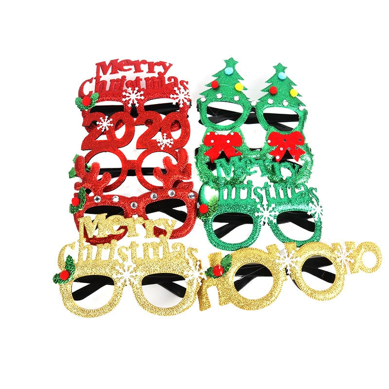 Christmas Decorations 2024 Christmas Glasses Frame Kids Santa Snowman Glasses Christmas Xmas Decor 2024 New Year Noel